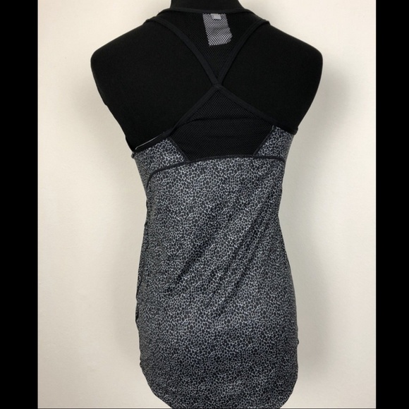 Nike Tank Top Black White Leopard Mesh Racer - Picture 6 of 6